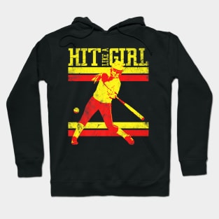 Hit Girl Softball Player Hoodie